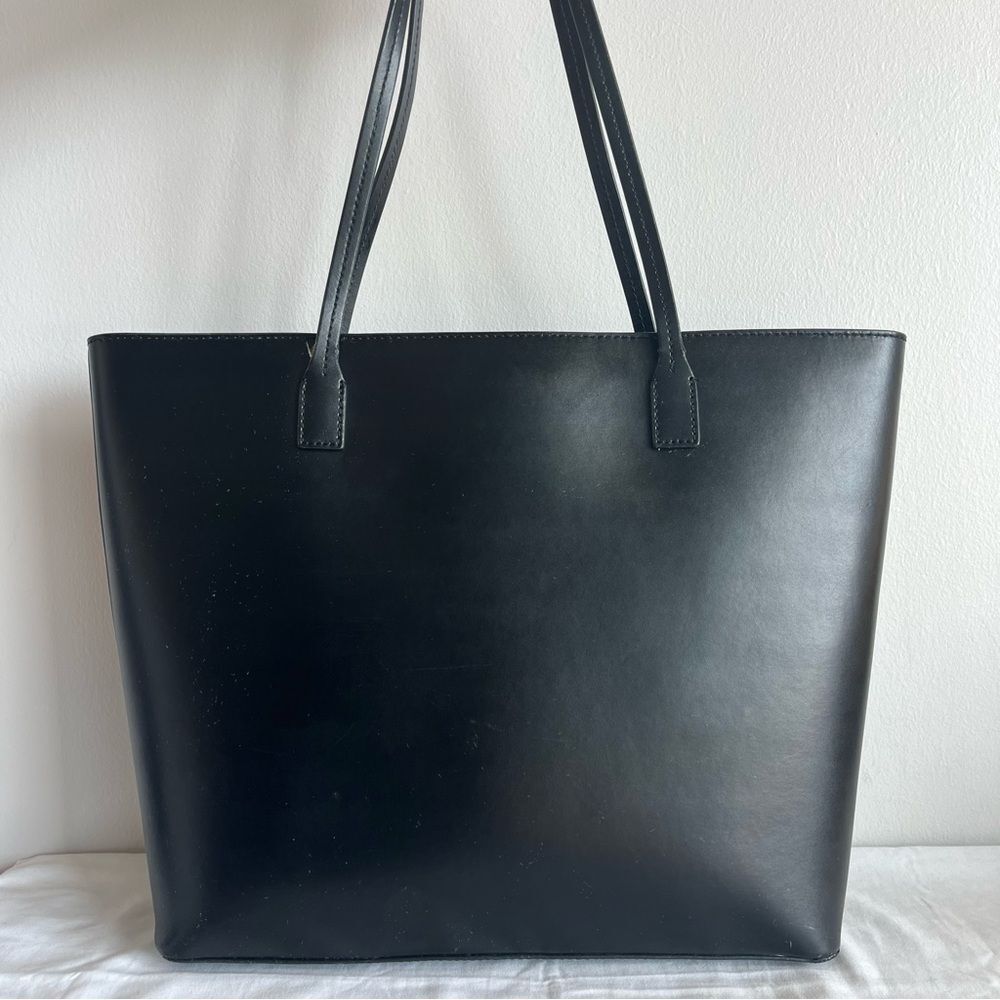 KATE SPADE Black Laptop Work Tote Heart Chain Perfect Cavern Poppy Staci Bag - Picture 6 of 12